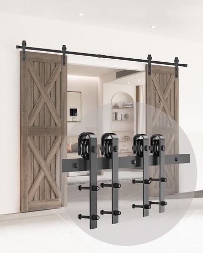244cm 8ft black sliding - black, barn