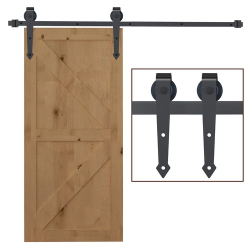 Homcom sliding wood - sliding, door