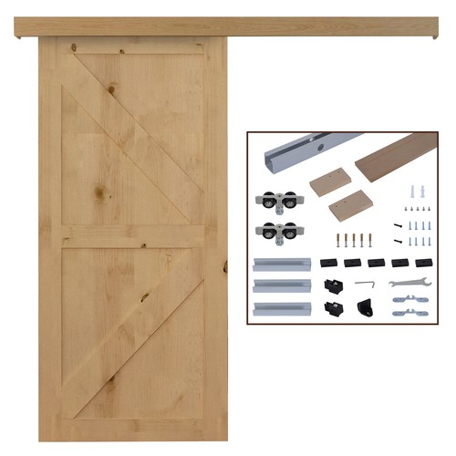 Homcom sliding barn - homcom, door